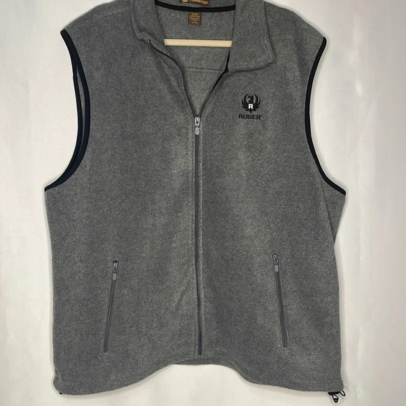 Ruger Firearms Vest Mens 2XL Black Full Zip. Gray with black trim - Picture 1 of 12